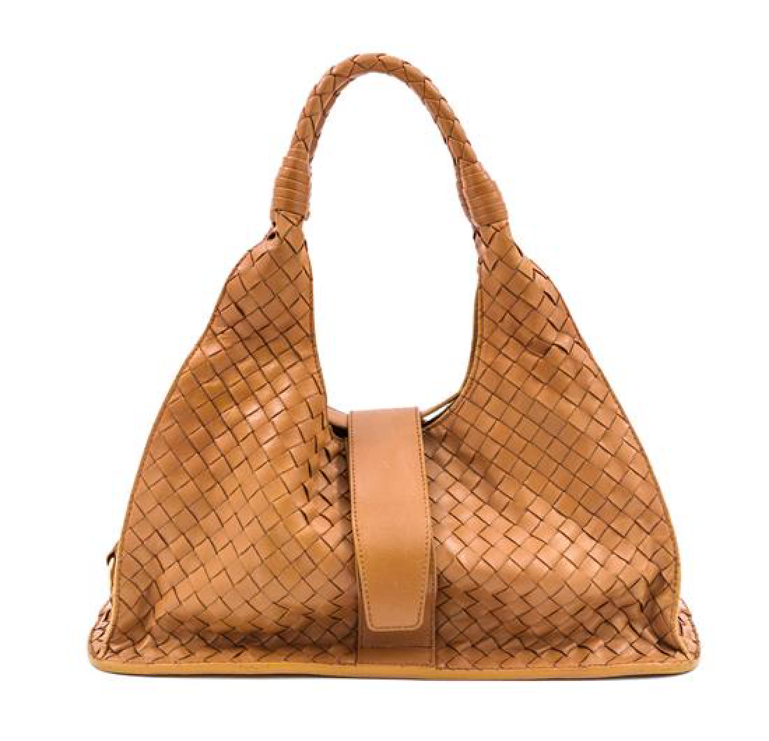 A Bottega Veneta Tan Intrecciato Leather Shoulder Bag, (1 of 4)