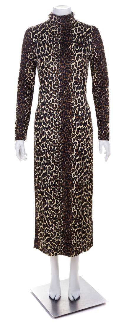 * A Cole of California Leopard Print Column Gown, No (1 of 2)