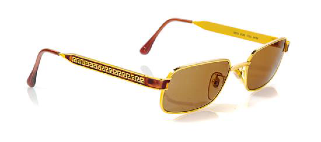 versace round sunglasses gold