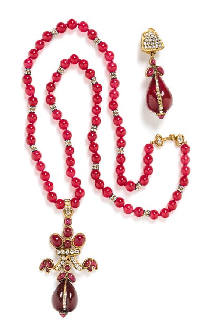 * A Chanel Gripoix Tassel Necklace, Necklace: 30"; (1 of 1)