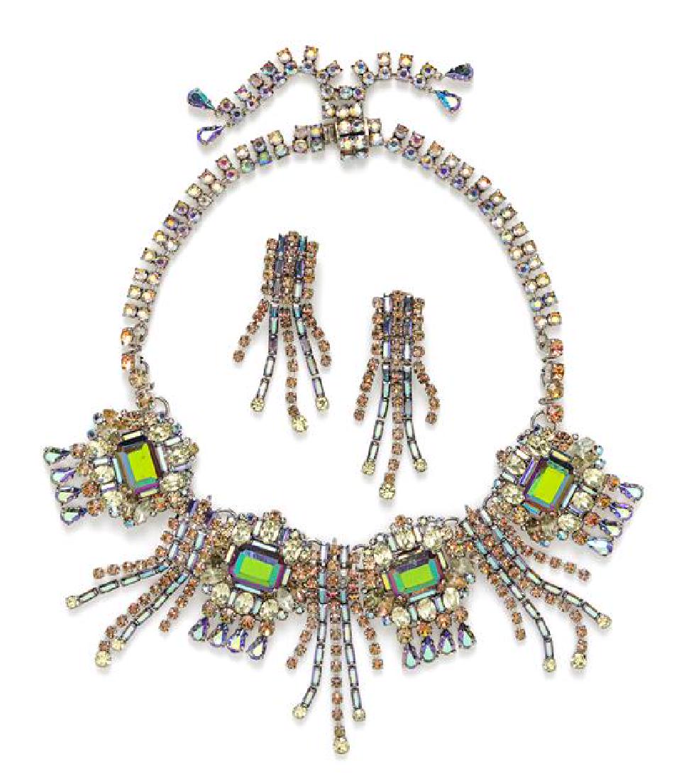 * A French Multicolor Iridescent Rhinestone Demi (1 of 1)