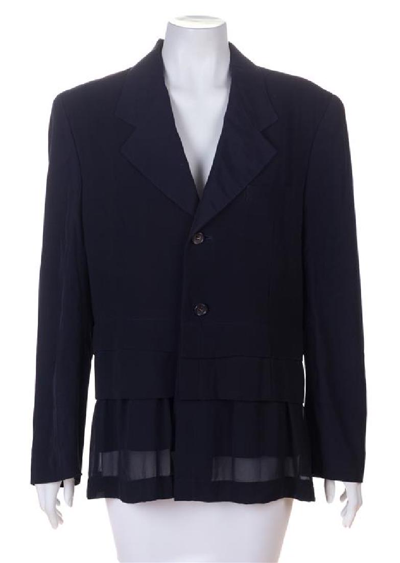 A Comme des Garcons Navy Jacket, Size medium. (1 of 2)