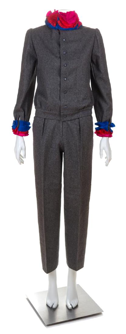 A Nina Ricci Grey Wool Blouse and Pant Ensemble, Top: (1 of 2)