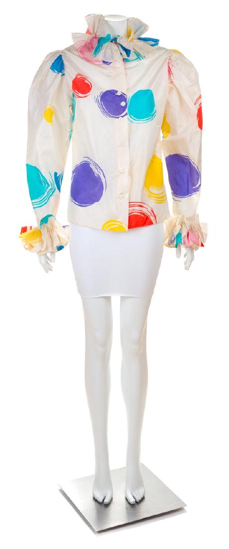 * An Oscar de la Renta Silk Multicolor Polka Dot (1 of 2)