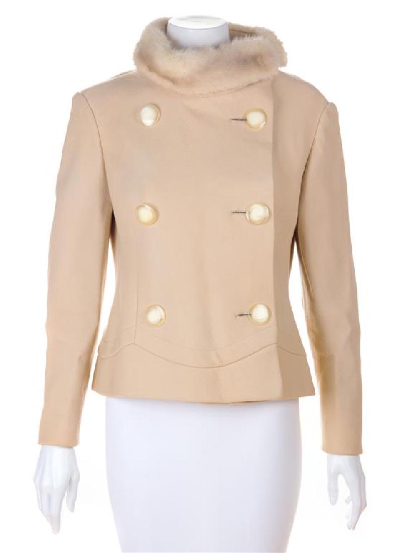 A Pierre Cardin Cream Wool Double Breasted Jacket, No (1 of 2)