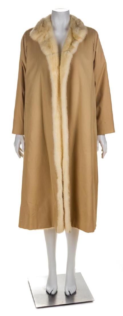 * A Maximilian Tan Cream Mink Lined Trench Coat, No (1 of 2)