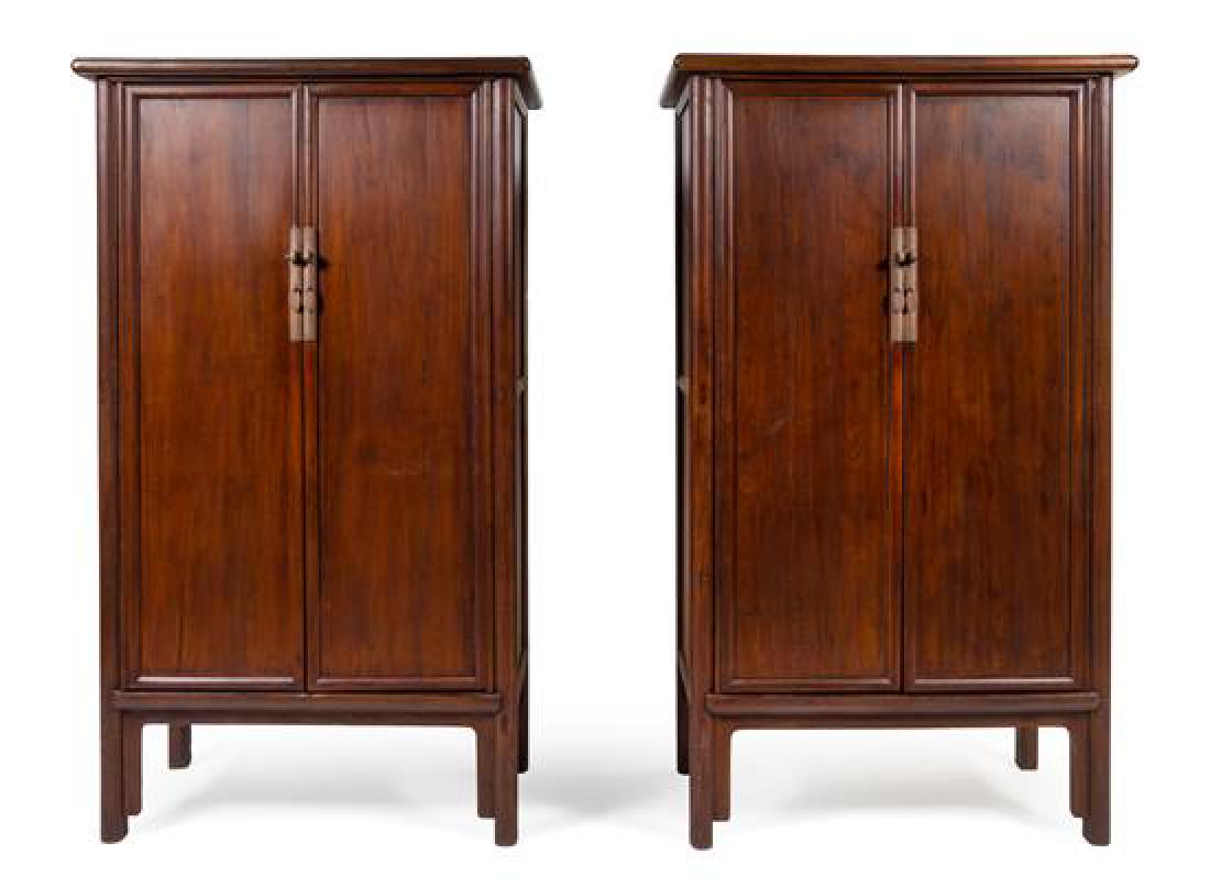 * A Large Pair of Elmwood Cabinets, Yuanjiaogui Each (1 of 2)