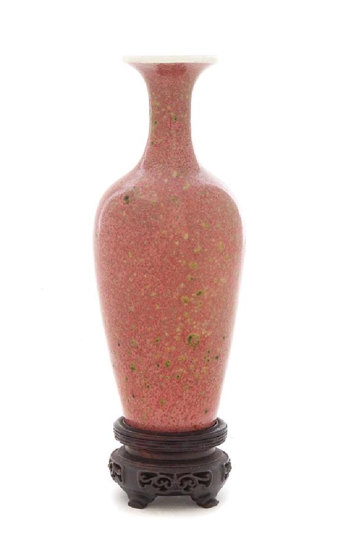 * A Chinese Peachbloom Glazed Porcelain Amphora Vase, (1 of 1)