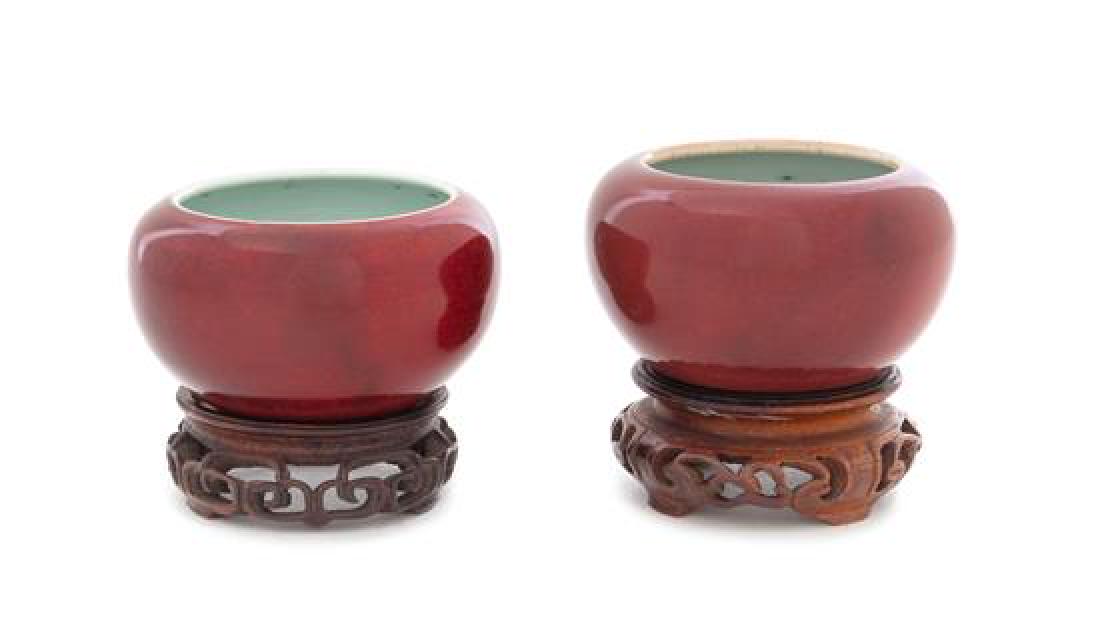 * A Pair of Chinese Sang-de-Boeuf Glazed Porcelain (1 of 2)