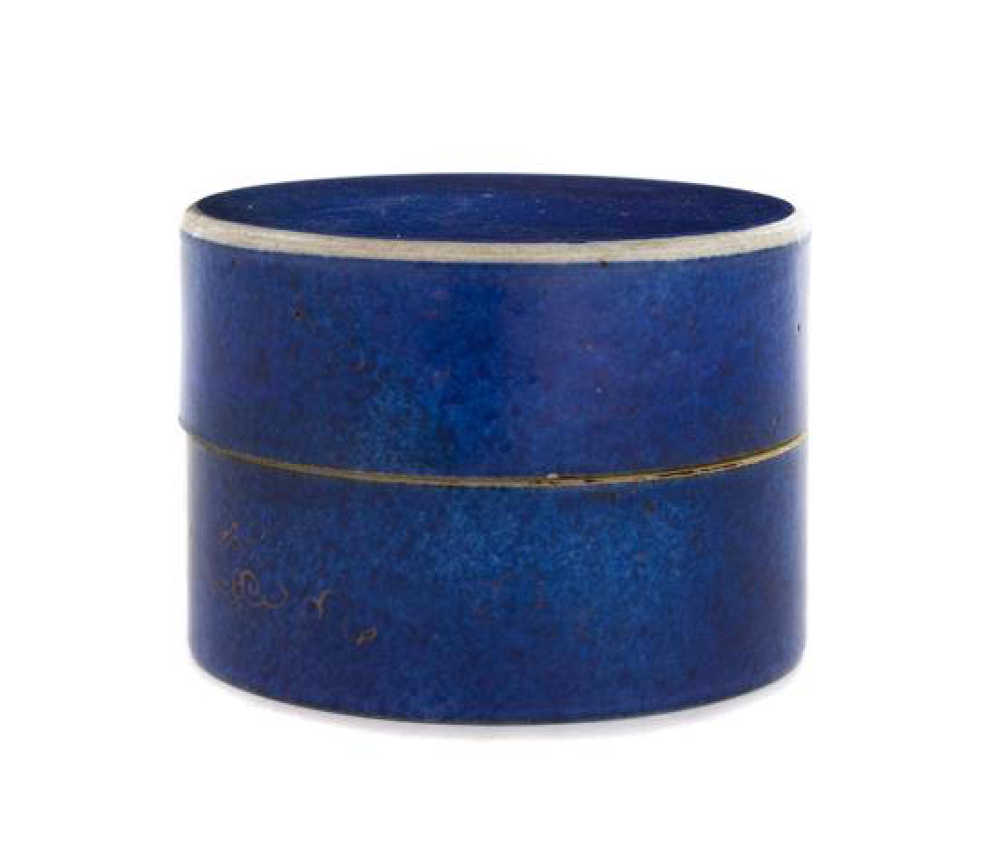 * A Small Chinese Gilt Decorated Powder Blue Glazed (1 of 1)