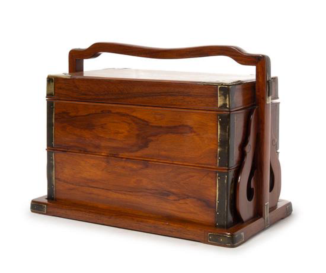 * A Chinese Huanghuali Two-Tier Picnic Box and Cover, (1 of 1)
