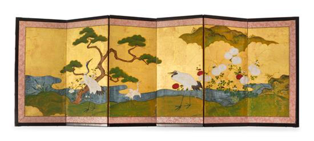 * A Small Japanese Six-Panel Screen Height 15 x width (1 of 1)