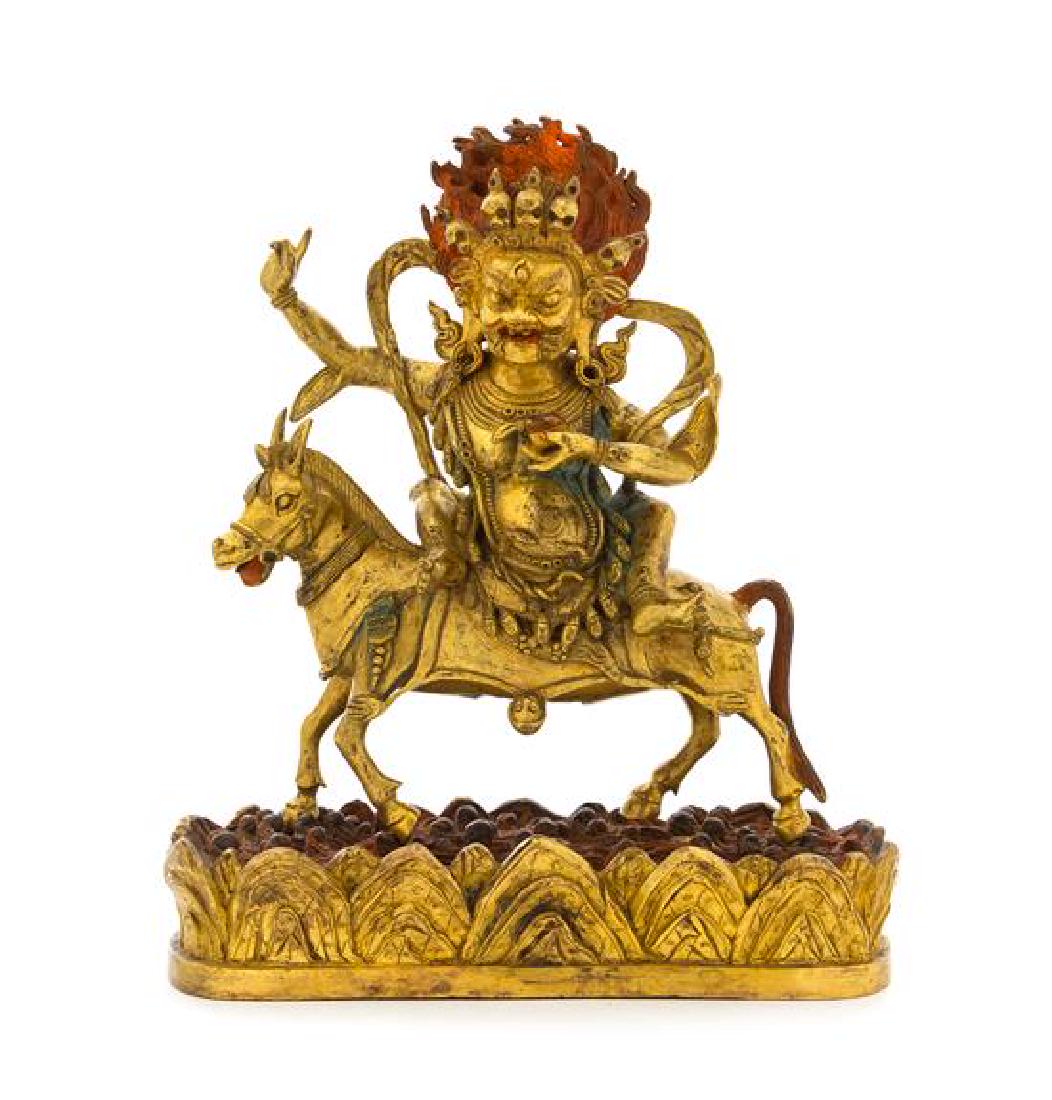 A Sino-Tibetan Gilt Bronze Figure of Magzor Gyalmo (1 of 1)