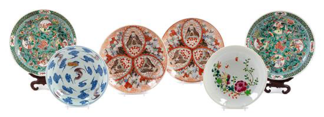 * Six Porcelain Plates Diameter of largest 9 1/4 (1 of 3)