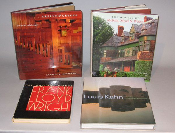 4 vols. Architecture - American: Wright, Frank Lloy: 4 vols. Architecture - American: Wright, Frank Lloyd. The Natural House. New York: Horizon, 1954. 1st ed. 4to, orig. beige cloth, d/j (light edge wear). Photo plates, plans. NF-. * White, Samuel G. Th