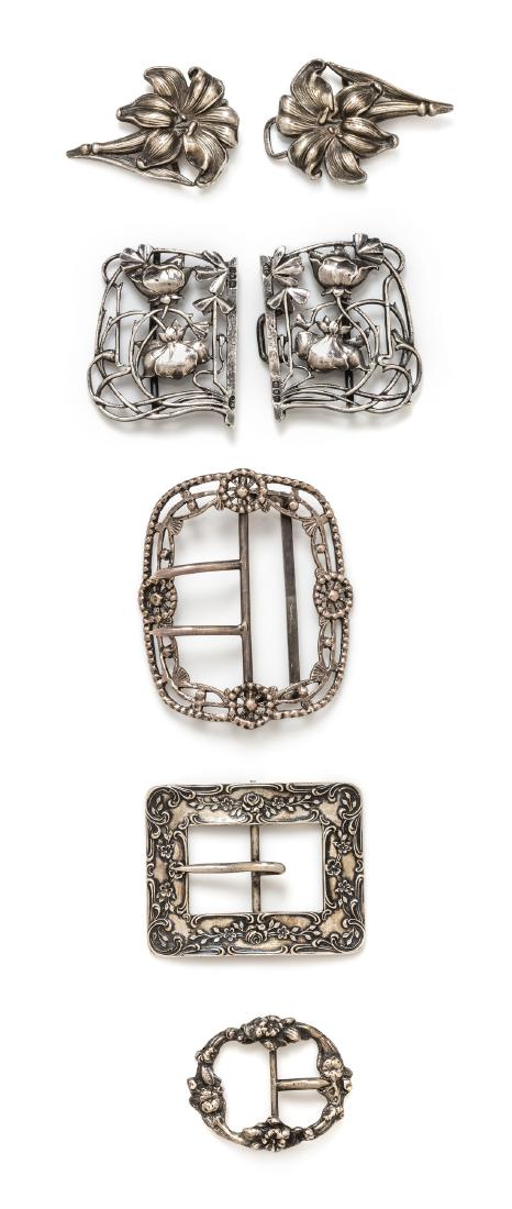 A Collection of Sterling Silver Buckles and Clasps (1 of 1)