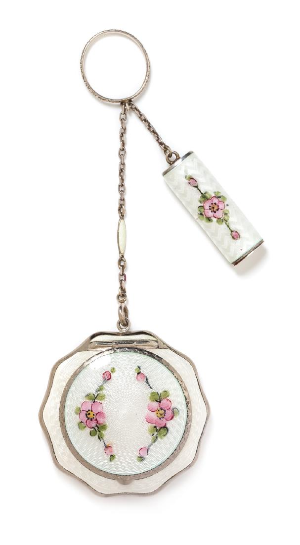 A Sterling Silver and Polychrome Enamel Tango Compact (1 of 1)