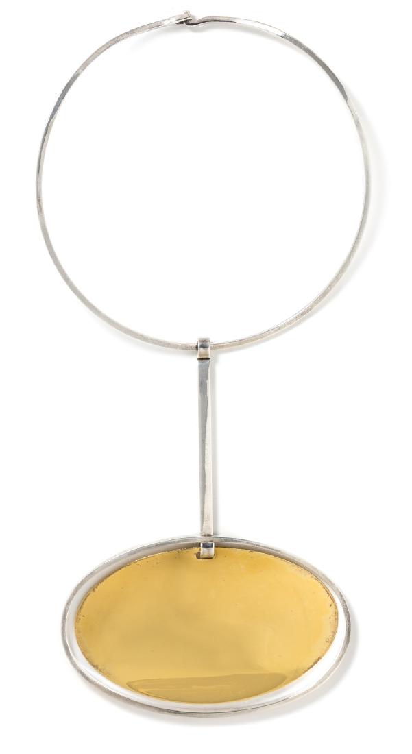 A  Kinetic Sterling Silver Pendant Collar/Necklace, (1 of 1)