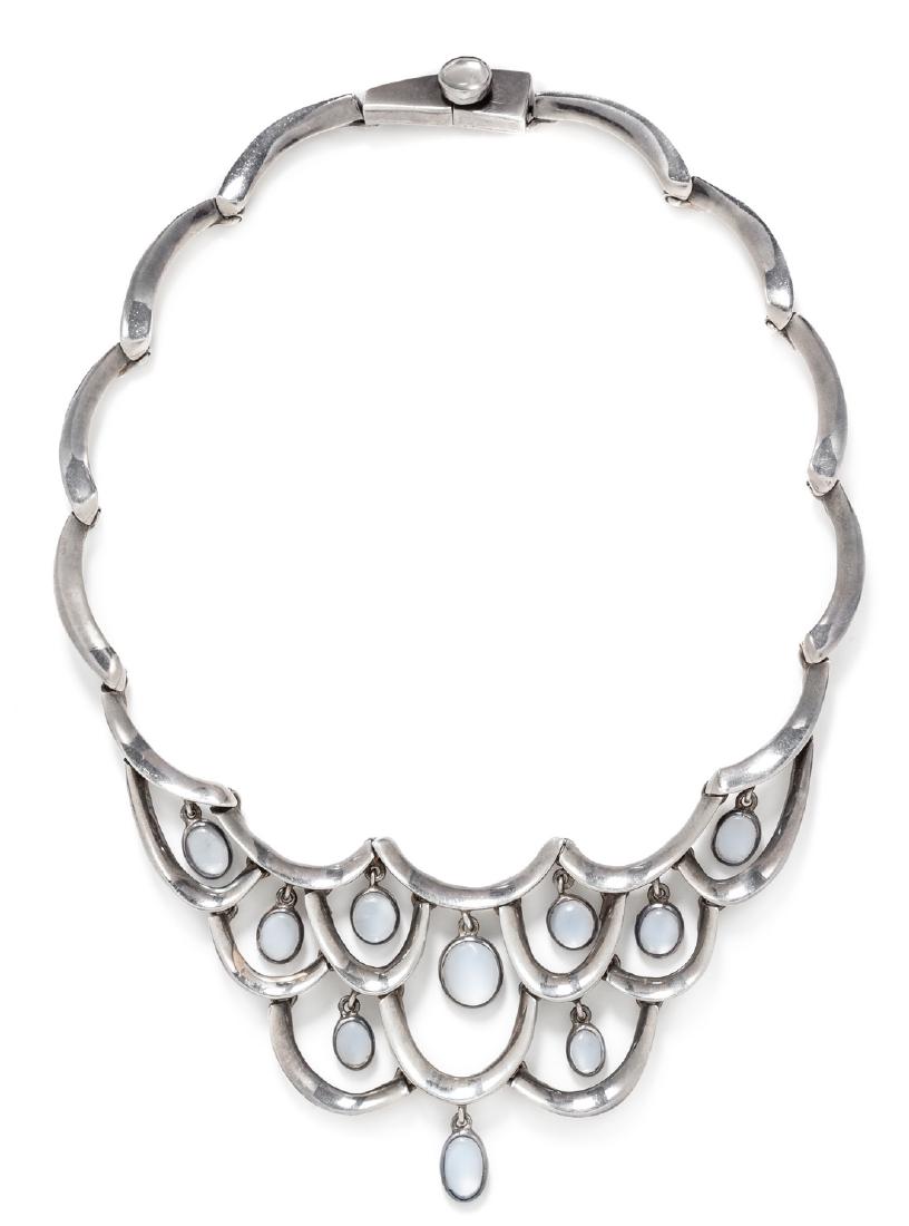 A Sterling Silver and Moonstone Necklace, Antonio (1 of 1)