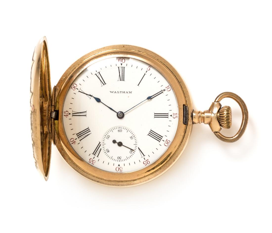 A Gold Filled Hunter Case Pocket Watch, Waltham (1 of 3)