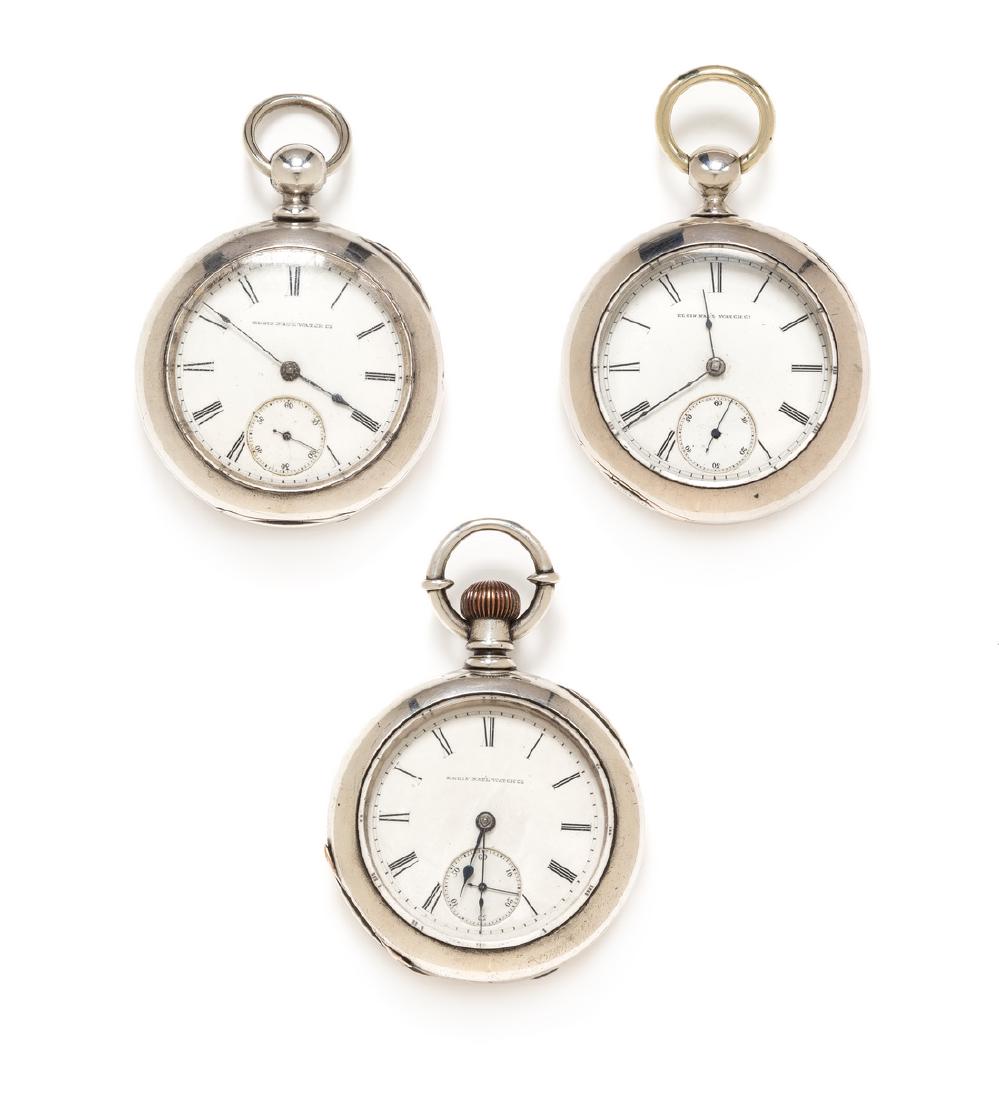 A Collection of Coin Silver Open Face Pocket Watches (1 of 1)