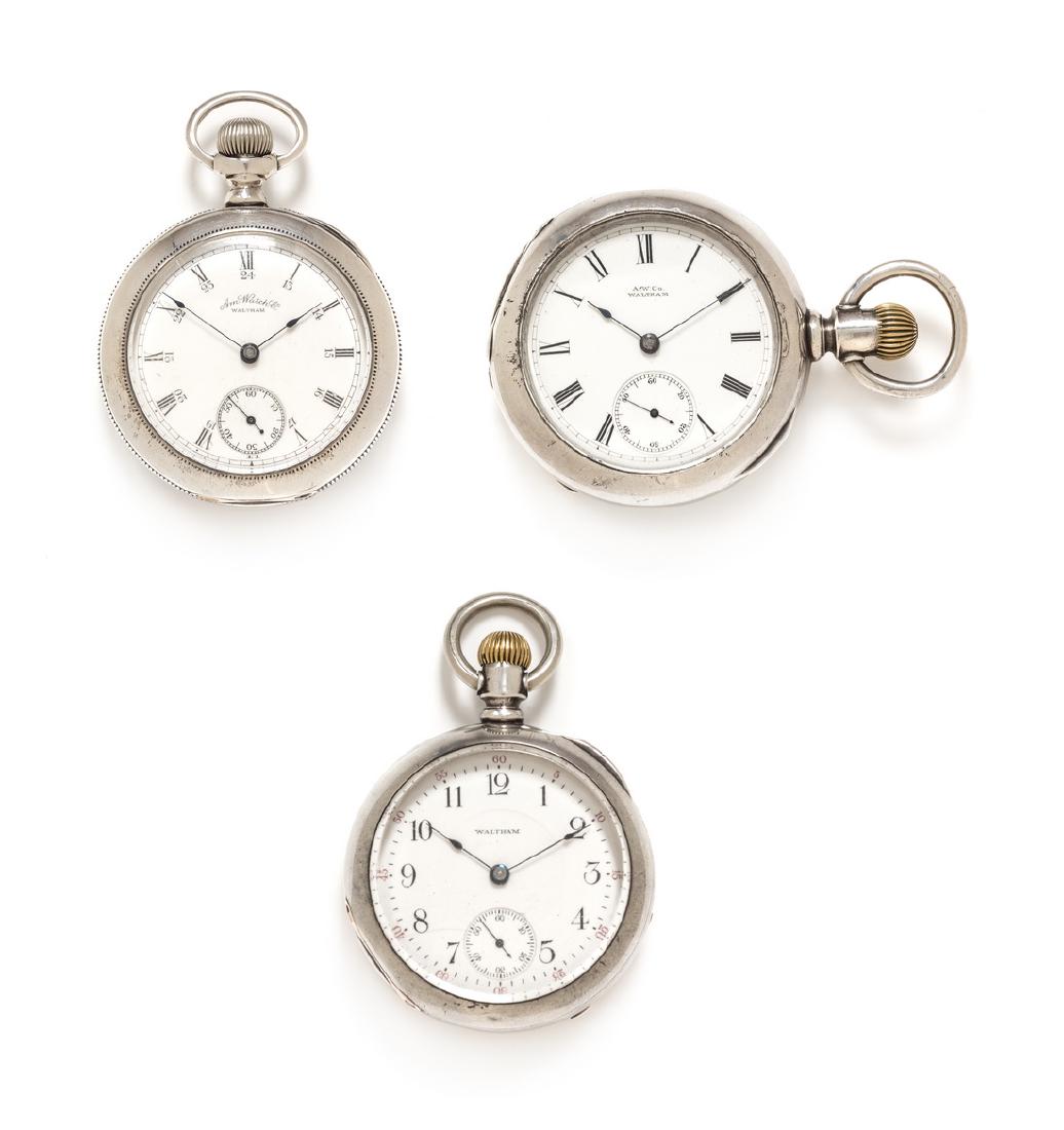 A Collection of Coin Silver Open Face Pocket Watches (1 of 1)
