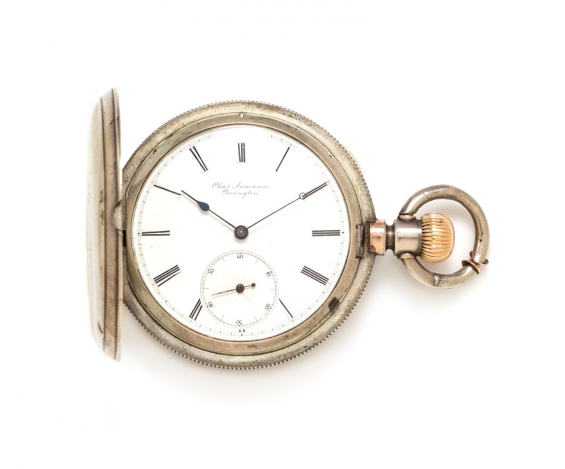 A Silver Hunter Case Pocket Watch, Chas. Asmann (1 of 3)