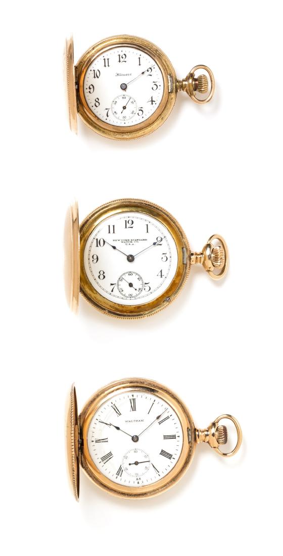 A Collection of Gold Filled Hunter Case Pocket Watches (1 of 1)