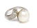 *A Platinum, Cultured Pearl and Diamond Ring, 4.70 - 2