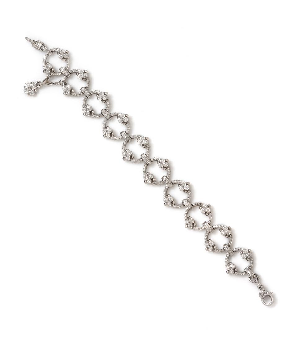 An 18 Karat White Gold and Diamond Bracelet, Judith (1 of 1)