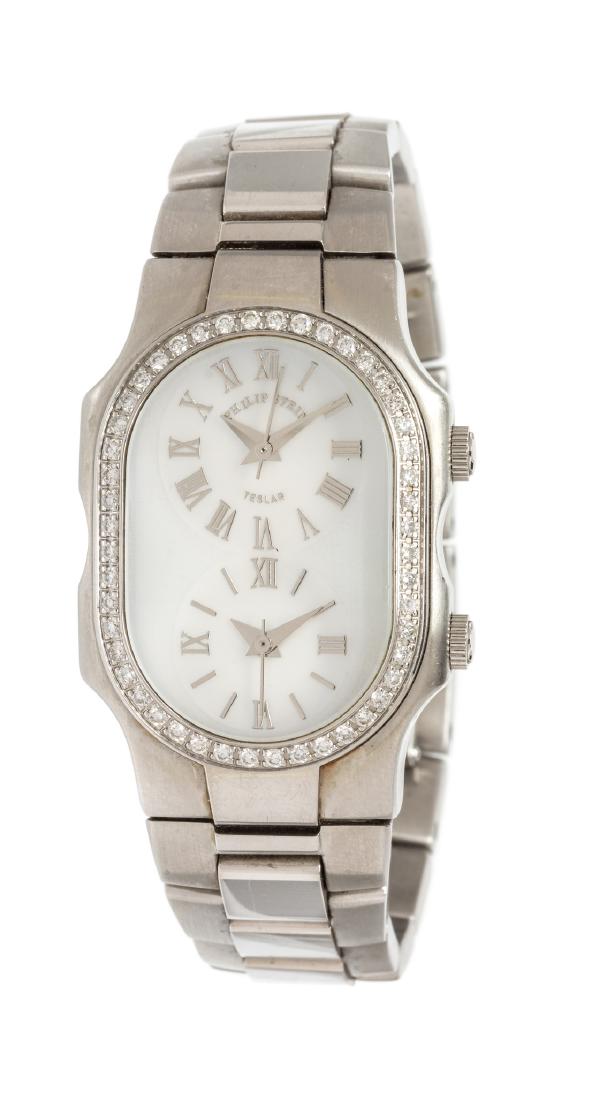 *A Stainless Steel and Diamond 'Teslar' Dual Time Zone (1 of 1)