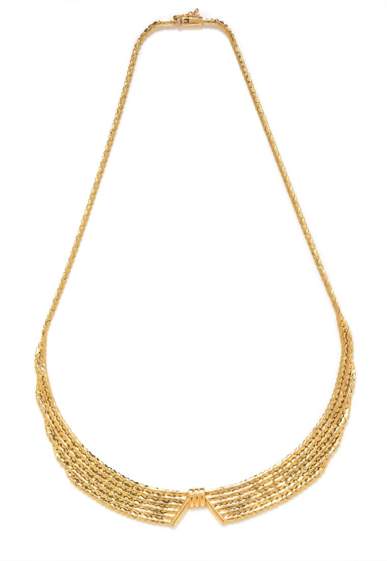 A 14 Karat Yellow Gold Serpentine Necklace, Italian, (1 of 1)