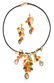 *An 18 Karat Yellow Gold and Multigem Bead Demi-Parure,