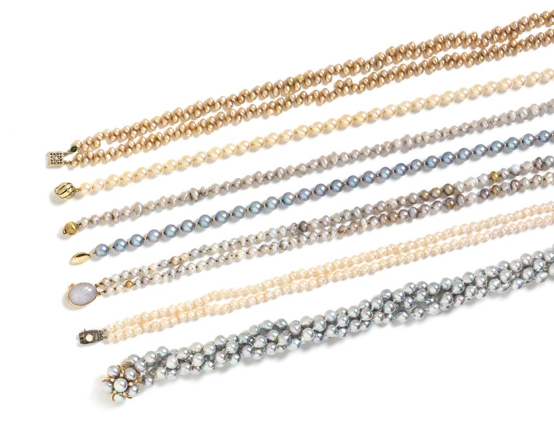 *A Collection of Yellow Gold, Silver, Cultured Pearl, (1 of 1)