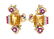 A Pair of Vintage Yellow Gold, Platinum, Citrine, Ruby,