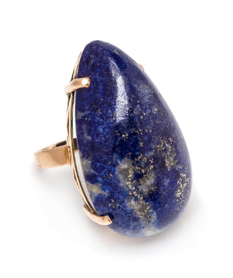 A Rose Gold and Lapis Lazuli Ring, 17.60 dwts. (1 of 1)