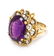 An 18 Karat Yellow Gold, Amethyst and Diamond Ring,