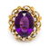 An 18 Karat Yellow Gold, Amethyst and Diamond Ring, - 2