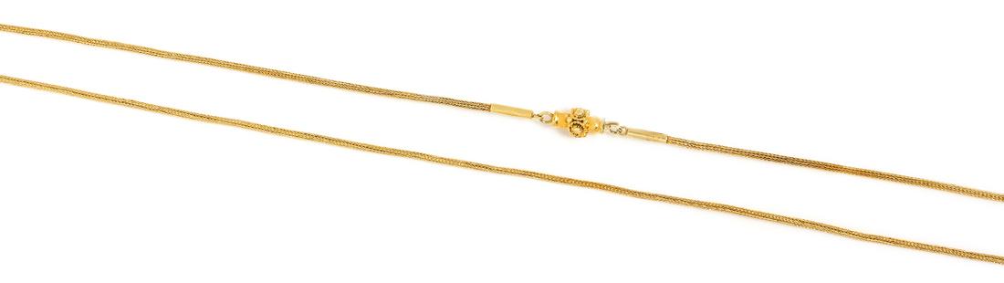 A Yellow Gold Longchain Necklace, 15.40 dwts. (1 of 1)