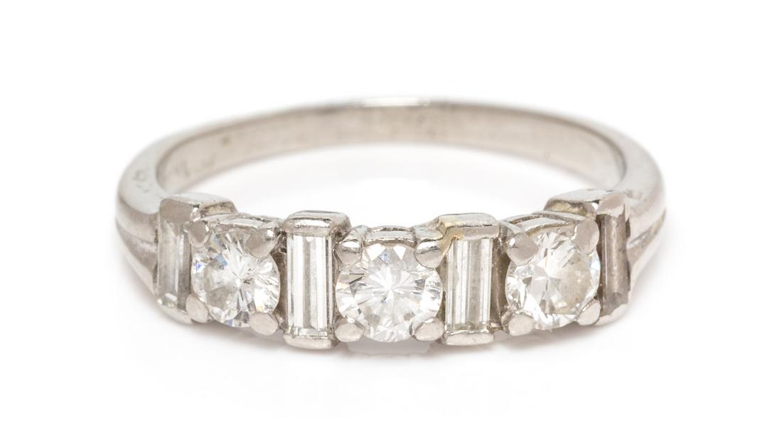 *A Platinum and Diamond Ring, 2.70 dwts. (1 of 1)