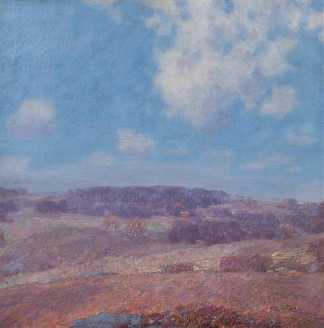 Lawrence Mazzanovich, (American, 1871-1959), Autumnal: Lawrence Mazzanovich (American, 1871-1959) Autumnal Landscape oil on canvas signed Mazzanovich (lower right) 30 x 30 inches. Estimate $4,000-6,000