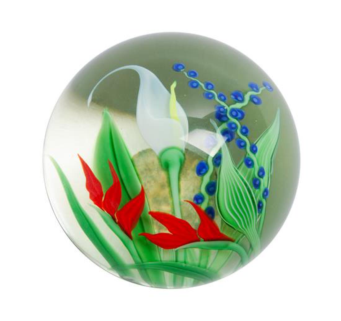 An Art Glass Paperweight Height 2 1/4 x 3 inches. (1 of 1)