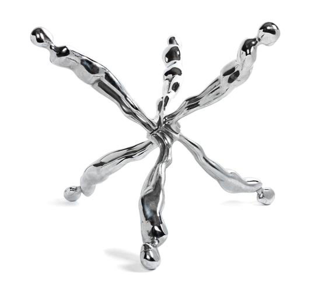 * Ernest Trova, (American, 1927-2009), Walking Jackman,: * Ernest Trova (American, 1927-2009) Walking Jackman, 1985 stainless steel edition 4/6 Height 17 x width 22 x depth 28 inches. Estimate $10,000-15,000 Pr