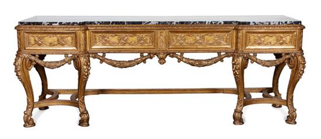 An Italian Giltwood Marble Top Sideboard Height 36 x (1 of 1)