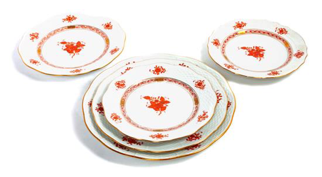 * A Group of Herend Porcelain Plates Diameter of dinner (1 of 1)