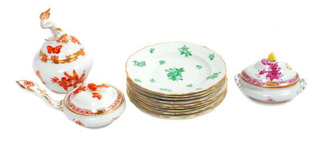 * A Group of Herend Porcelain Table Articles Diameter (1 of 1)