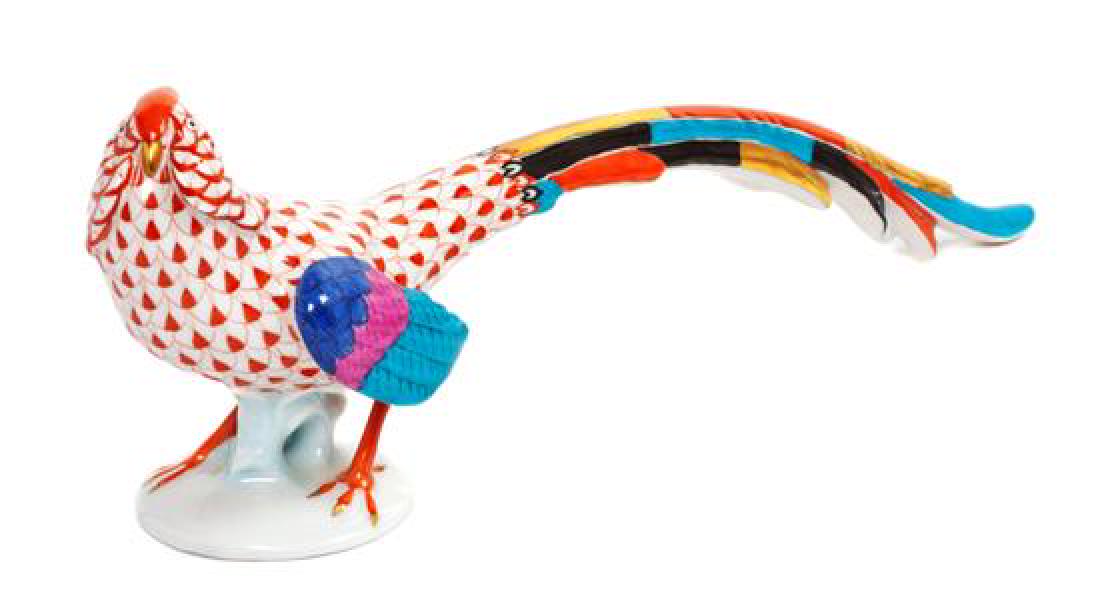 * A Herend Porcelain Figure Width 8 1/2 inches. (1 of 1)