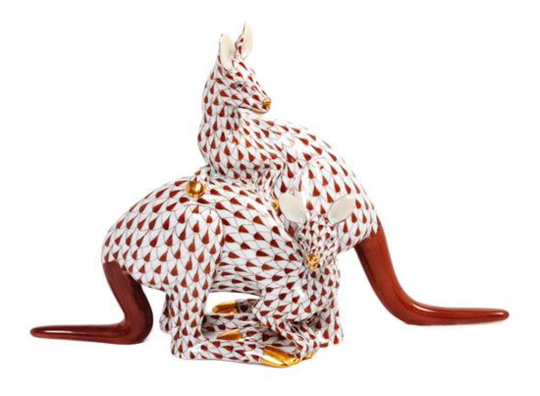 * A Herend Porcelain Figural Group Width 8 1/2 inches. (1 of 1)