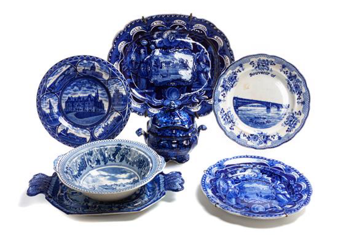 * A Group of Seven English Transfer Decorated Articles (1 of 2)