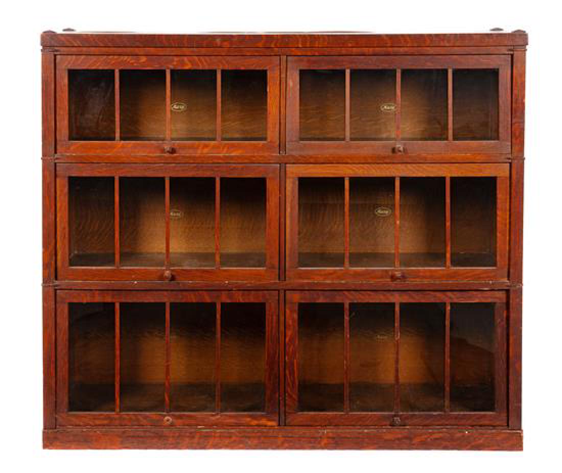 An Arts and Crafts Barrister Bookcase Height 42 x width (1 of 1)